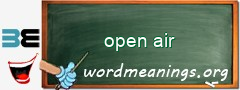 WordMeaning blackboard for open air